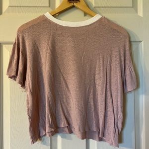 Pink with white color crop top